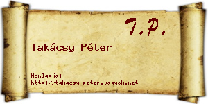 Takácsy Péter névjegykártya